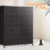 Schubkastenkommode Kommode Stoff 8 Schubladen Sideboard Produktbild-Vorschau 8