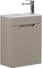 A bathroom vanity set with a sink and cabinet. Produktbild-Vorschau