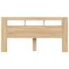 Tête de lit LED Chêne Sonoma 200x18,5x103,5 cm Matériau Voir les images du produit 6