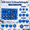 Weihnachtskugeln Blau 100 Stück, Christbaumkugeln Produktbild-Vorschau 3