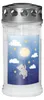 Gedenkkerze klein, Br/Mond mit Silberdeckel, Brenndauer bis Produktbild-Vorschau 1