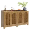 145 cm breed buffetkast met opbergruimte, lange dressoir Productafbeelding-voorbeeld 12