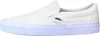 A side view of a single white Vans slip-on shoe against a white background. Produktbild-Vorschau