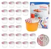 sada 25 kelímků 230 ml až 82 Dřevěné srdce Červené víčko Náhled obrázku produktu 1
