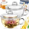 Vilde | 2er Set Glastassen 520 ml - mit Deckel - Große Produktbild-Vorschau 1