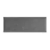 A gray upholstered headboard is shown against a white background. Produktbild-Vorschau