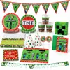 XL Party-Set Minecraft Geburtstag Deko Partyset Produktbild-Vorschau 1