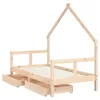 vidaXL Dětská postýlka se zásuvkami 80x160 cm borovicový Náhled obrázku produktu 4