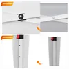 Collage of close-up images showing details of a white pavilion frame and its locking mechanism. Produktbild-Vorschau