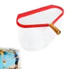 A pool net is shown against a white background, with a smaller inset image of a person using a similar net in a swimming pool. Produktbild-Vorschau