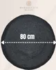 Tappeto di iuta etno boho deco Abrila rotondo 80 cm nero Anteprima dell’immagine prodotto 3