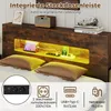 COSTWAY Postel 200x140cm, plošinová postel s LED Náhled obrázku produktu 5