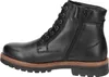 A black leather boot shown from the side. Produktbild-Vorschau