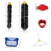 A collection of vacuum cleaner replacement parts, including brushes, filters, and other accessories, arranged on a white background. Voir les images du produit