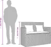 vidaXL Panchina da giardino con cuscini Beige Poly Rattan Anteprima dell’immagine prodotto 12