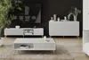AX LIVING Buffet TV Delvine 175 cm Blanc - avec pieds dorés Voir les images du produit 3