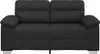 A studio shot of a black sofa. Voir les images du produit