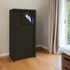 Armadio in tessuto nero - 150 x 75 x 50 cm - Armadio mobile Anteprima dell’immagine prodotto 4