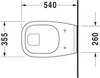 DURAVIT 2210090000 Wand-WC D-Code 540 mm Flachspüler, Produktbild-Vorschau 4