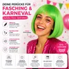 Bob Perücke Wig (Grün) – Kurzhaarperücke Pagenkopf Retro Produktbild-Vorschau 3