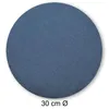 Kissenbezug rund 30 cm blau Leinenoptik Kissenhülle Produktbild-Vorschau 2