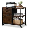 CLIPOP Armoire de bureau industrielle, 3 tiroirs avec Voir les images du produit 1