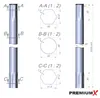 PremiumX Antennenmast 2m Ø 48mm Stahl SAT Steckmast Produktbild-Vorschau 5