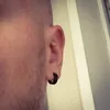 Edelstahl Klappcreolen in schwarz 13mm Produktbild-Vorschau 2