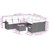 9-tlg. Garten-Sofagarnitur mit Kissen Schwarz Poly Rattan Produktbild-Vorschau 3