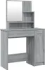 vidaXL Toaletní stolek se zrcadlem Grey Sonoma 86,5x35x136 Náhled obrázku produktu 1