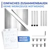 An image showing the components and instructions for assembling a kitchen shelf. Produktbild-Vorschau