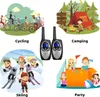 Collage of four scenes: cycling, camping, skiing, and a party, with walkie-talkies shown in the center. Produktbild-Vorschau