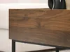 Close-up of a wooden drawer on a table with black legs. Náhled obrázku produktu