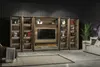 Luxus Wohnwände 448cm Schrank Wand Wohnwand mit Kamin Produktbild-Vorschau 6