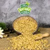 A bowl of paddy rice is shown with a scoop, with a logo in the background. Produktbild-Vorschau