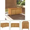 A collage of images showing a bamboo storage chest from different angles, placed on a tiled patio with some greenery in the background. Produktbild-Vorschau