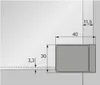A diagram showing dimensions for a product, likely a cabinet or drawer component, with measurements indicated. Náhľad obrázku produktu