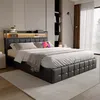 UnboxG Polsterbett 160x200cm Stauraumbett mit LED, USB und Produktbild-Vorschau 11