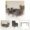 The Living Store 5-tlg. Garten-Essgruppe mit Kissen Grau Produktbild-Vorschau 1