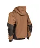 A back view of a brown and black hooded sweatshirt. Anteprima dell’immagine prodotto