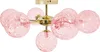 BELIANI Deckenleuchte Rosa u. Gold aus Glas Rund 7 Kugel Produktbild-Vorschau 4