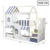 Flieks Etagenbett 90x200cm mit Led, Kinderbett Hausbett mit Produktbild-Vorschau 5