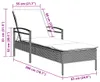 vidaXL Sonnenliege mit Auflage Hellgrau 63x200x81 cm Poly Produktbild-Vorschau 8