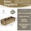 LS-LebenStil Holz Ziegelform Unika 31x15cm Braun 3-Fach Produktbild-Vorschau 2