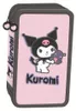 Porte-plume à trois compartiments avec accessoires Kuromi Voir les images du produit 6