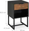 Comodino Relaxdays con cassetto, L x P x A: 60,5 x 40 x Anteprima dell’immagine prodotto 4
