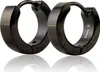 Edelstahl Klappcreolen in schwarz 13mm Produktbild-Vorschau 1