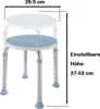XINZI Duschhocker 360°Drehbar Duschstuhl Höhenverstellbar Produktbild-Vorschau 7