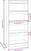 vidaXL Bücherregal/Raumteiler Grau Sonoma 60x30x135 cm Produktbild-Vorschau 7