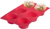 6er Silikon-Muffin-Backform, Rot Produktbild-Vorschau 3